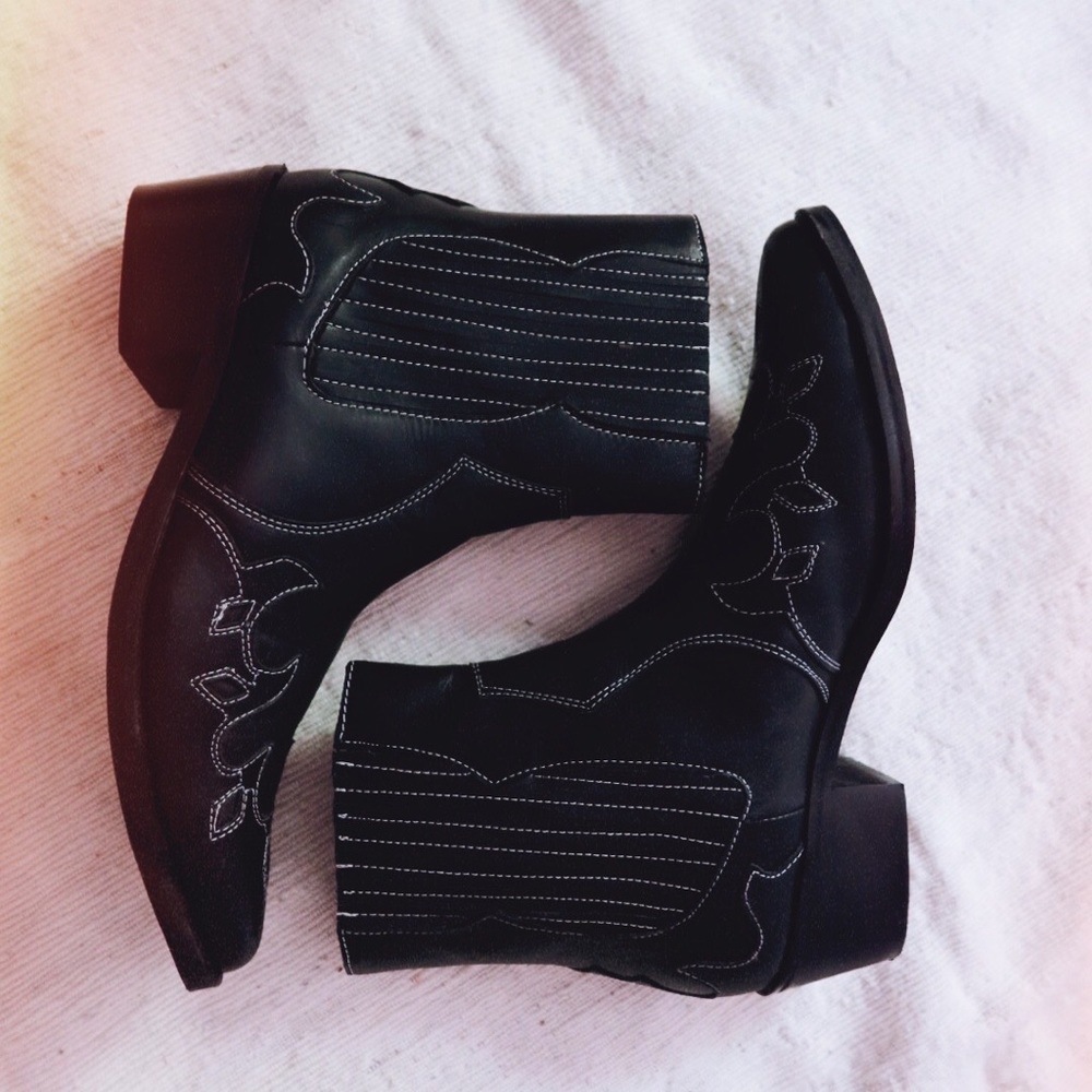 Urban outfitters leather cowboy boots